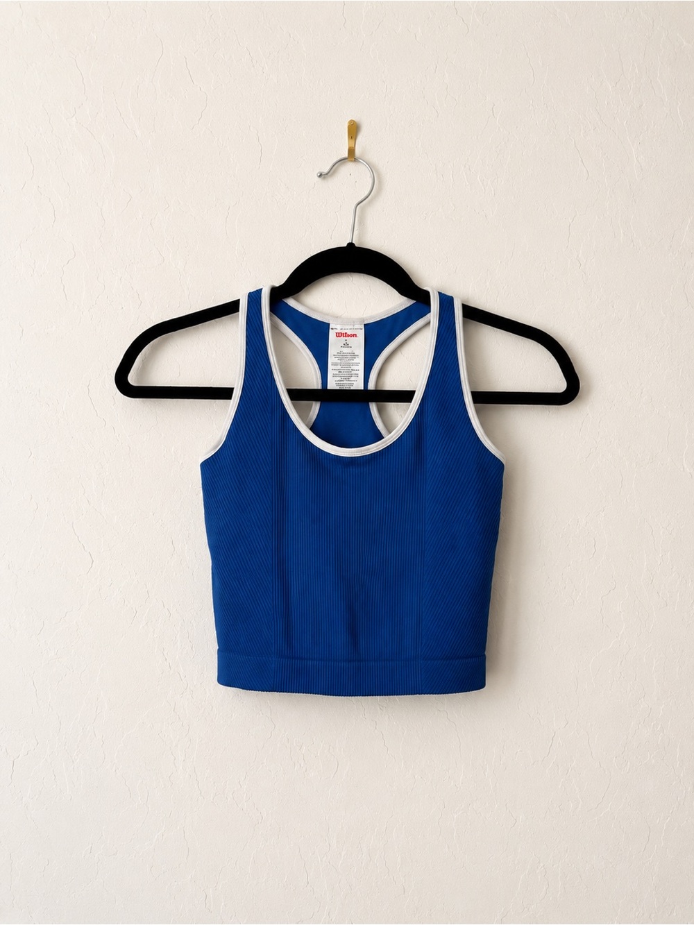 Wilson Royal Blue Racerback Crop Tank with White Trim